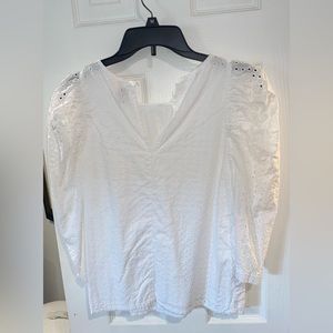 A New Day White Eyelet Blouse